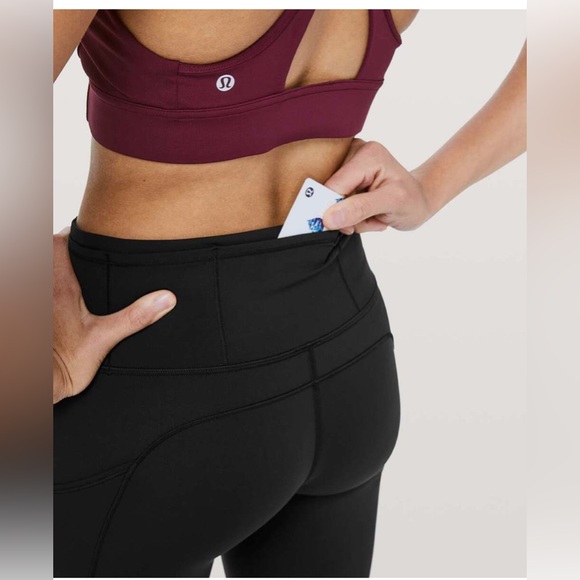 lululemon athletica Pants - Lululemon Fast & Free 7/8 Tight II *Non-Reflective Nulux 25" Sz 2 black